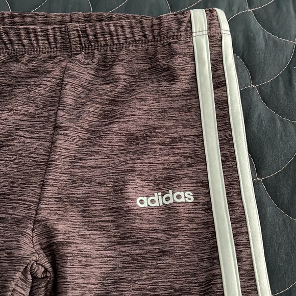 Adidas Sporty capri pant - charcoal grey and mint stripe - Picture 2 of 5